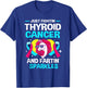 Unicorn Thyroid Cancer Funny Thyroid Cancer Warrior T-Shirt - T-Shirt | Royal