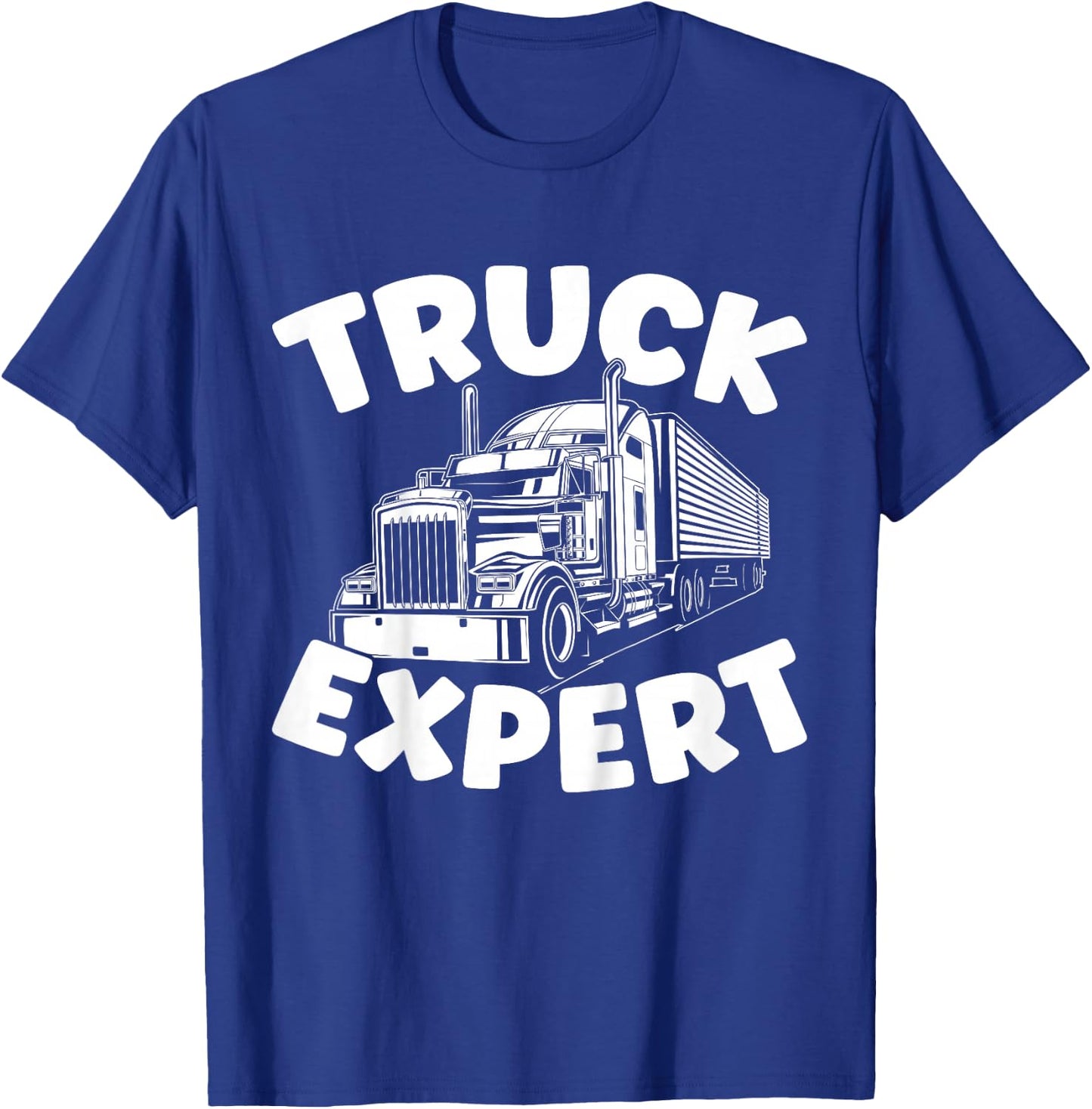 Truck Expert Funny Toddler Boys Semi truck T-Shirt - T-Shirt | Royal
