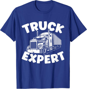 Truck Expert Funny Toddler Boys Semi truck T-Shirt - T-Shirt | Royal