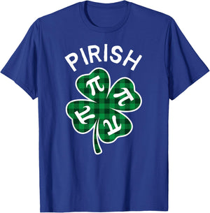 Pirish Plaid Lucky Clover St. Patrick's Day T-Shirt - T-Shirt | Royal