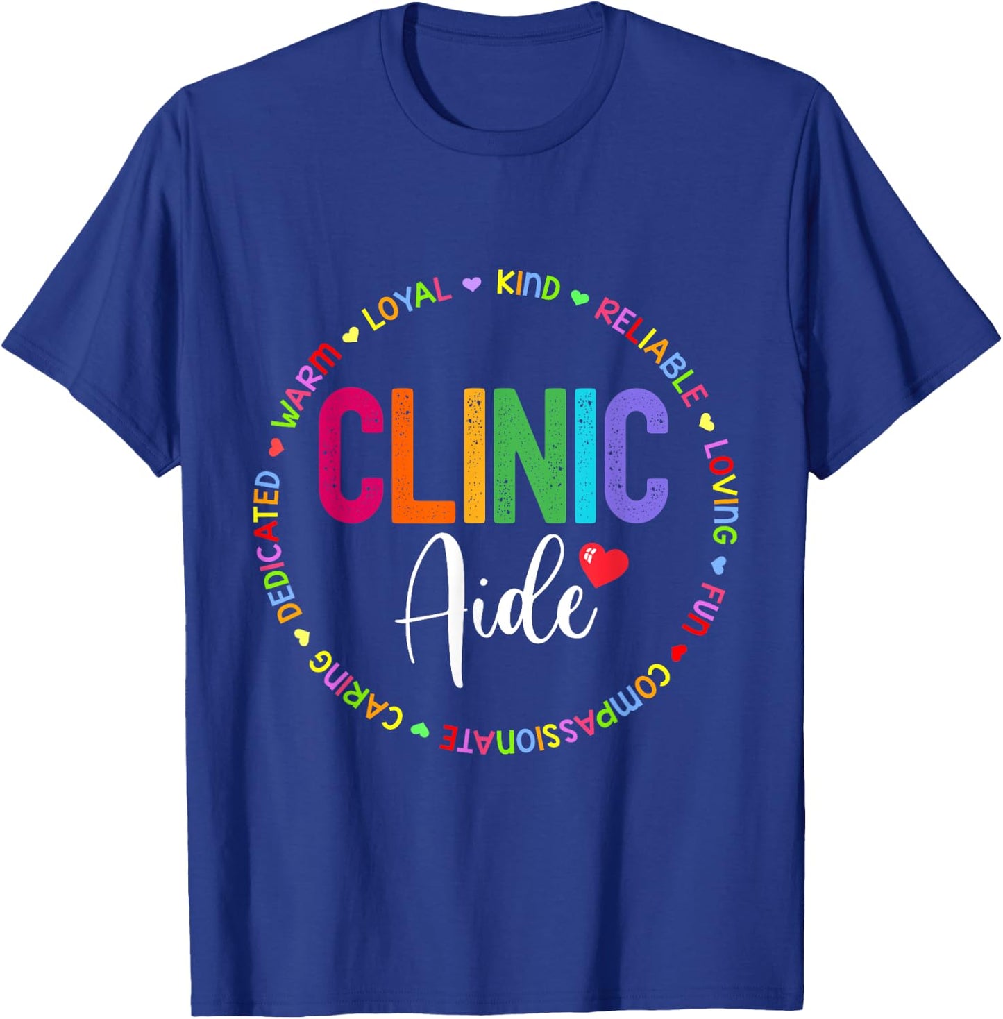 Clinic Aide For School Nurse Appreciation Week Back School T-Shirt - T-Shirt | Royal