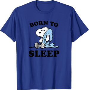 Peanuts - Snoopy Born to Sleep T-Shirt - T-Shirt | Royal