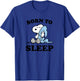 Peanuts - Snoopy Born to Sleep T-Shirt - T-Shirt | Royal