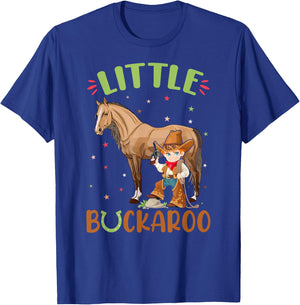 Cowboy Western Little Buckaroo Cowboy Costume T-Shirt - T-Shirt | Royal