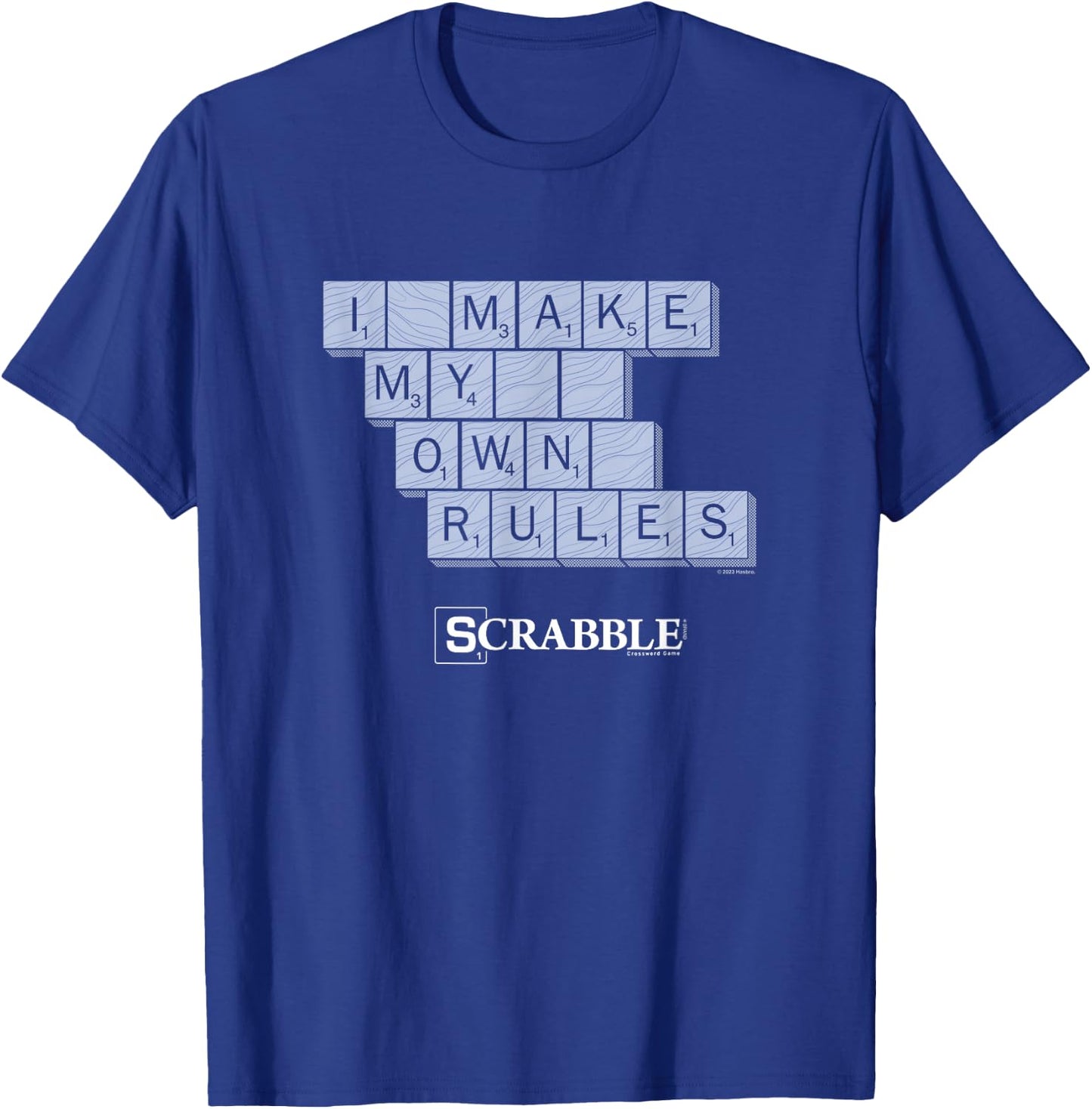Scrabble I Make My Own Rules Vintage Letter Tile Logo T-Shirt - T-Shirt | Royal