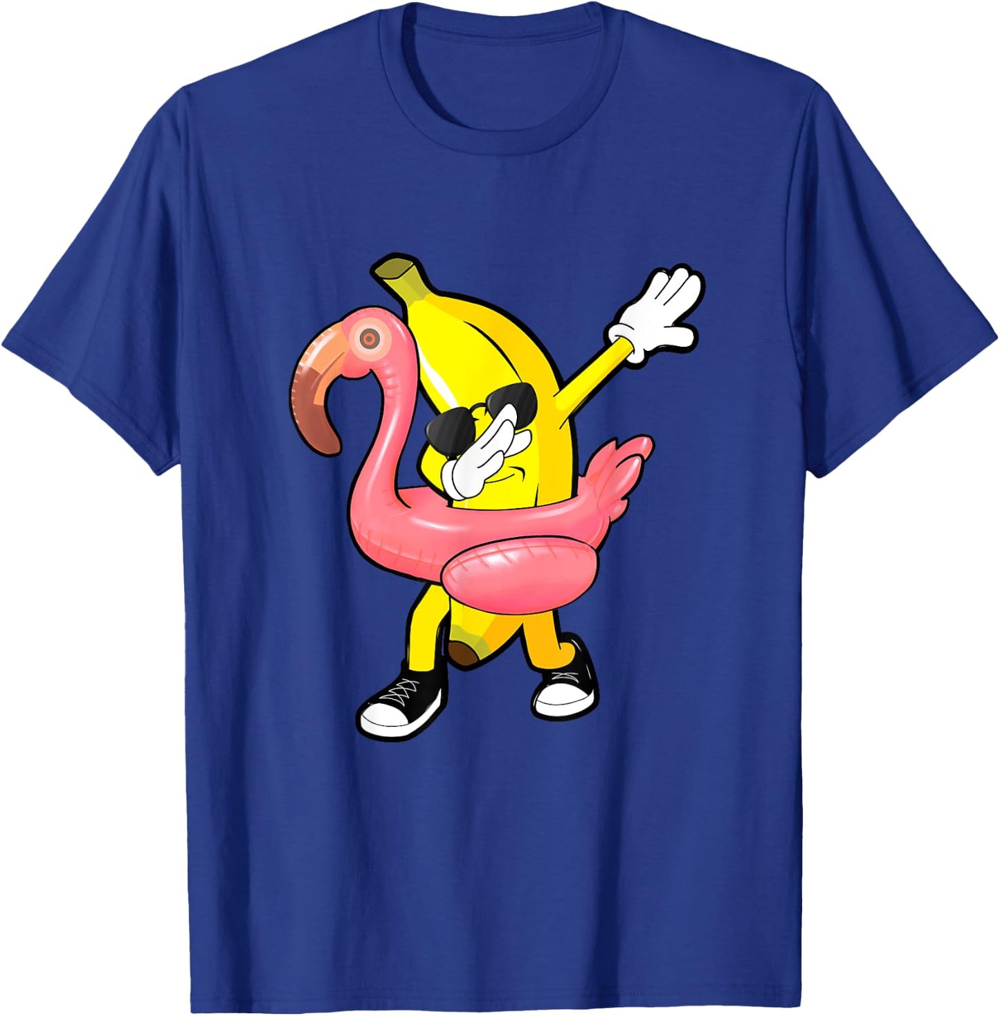 Summer Tropical Fruit Hawaii Dabbing Banana Flamingo Float Women T-Shirt - T-Shirt | Royal