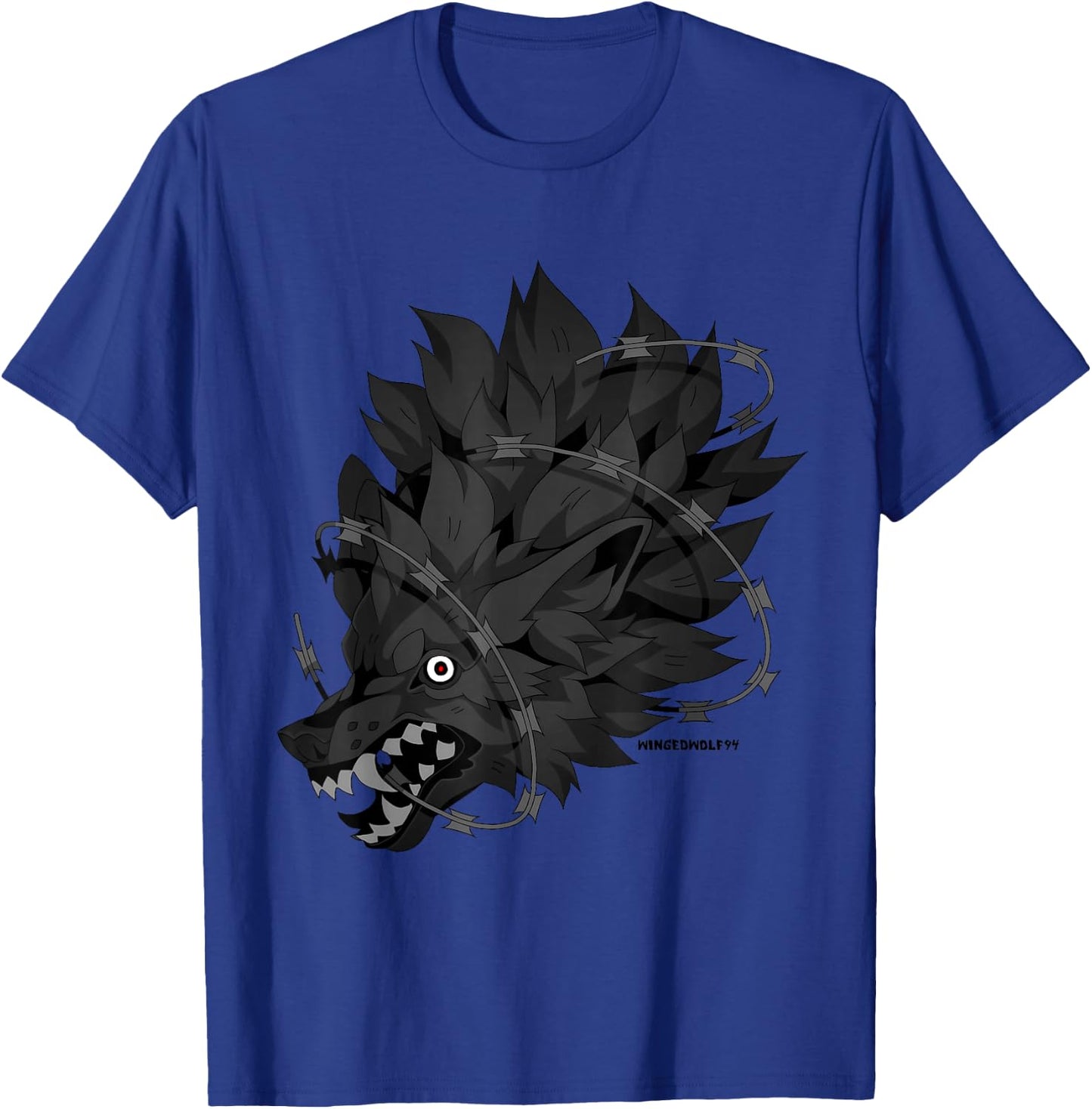 Wolf Beast Punk Furry Art T-Shirt - T-Shirt | Royal
