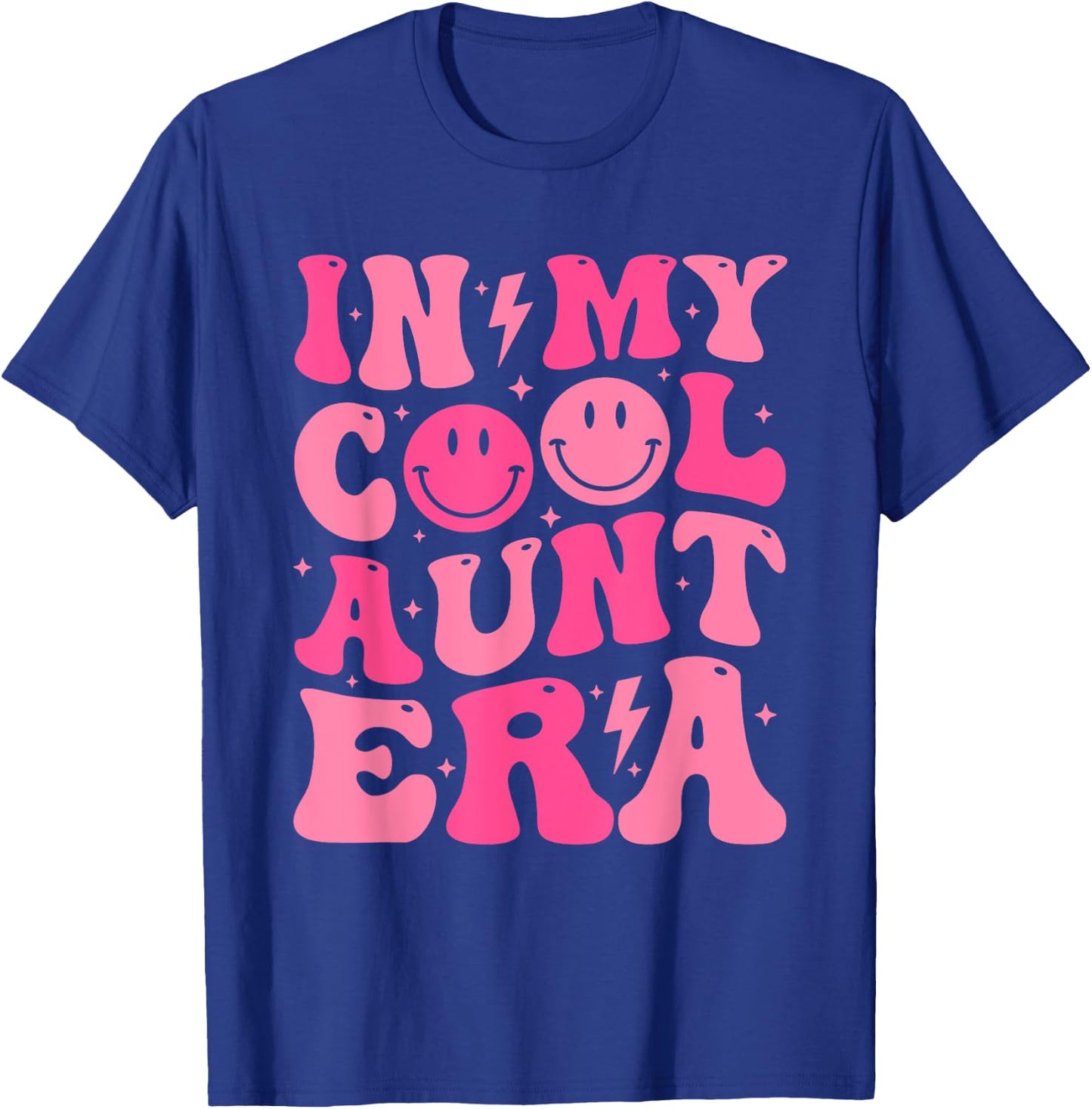 In My Cool Aunt Era Retro Groovy Funny Aunt Mothers Day T-Shirt - T-Shirt | Royal