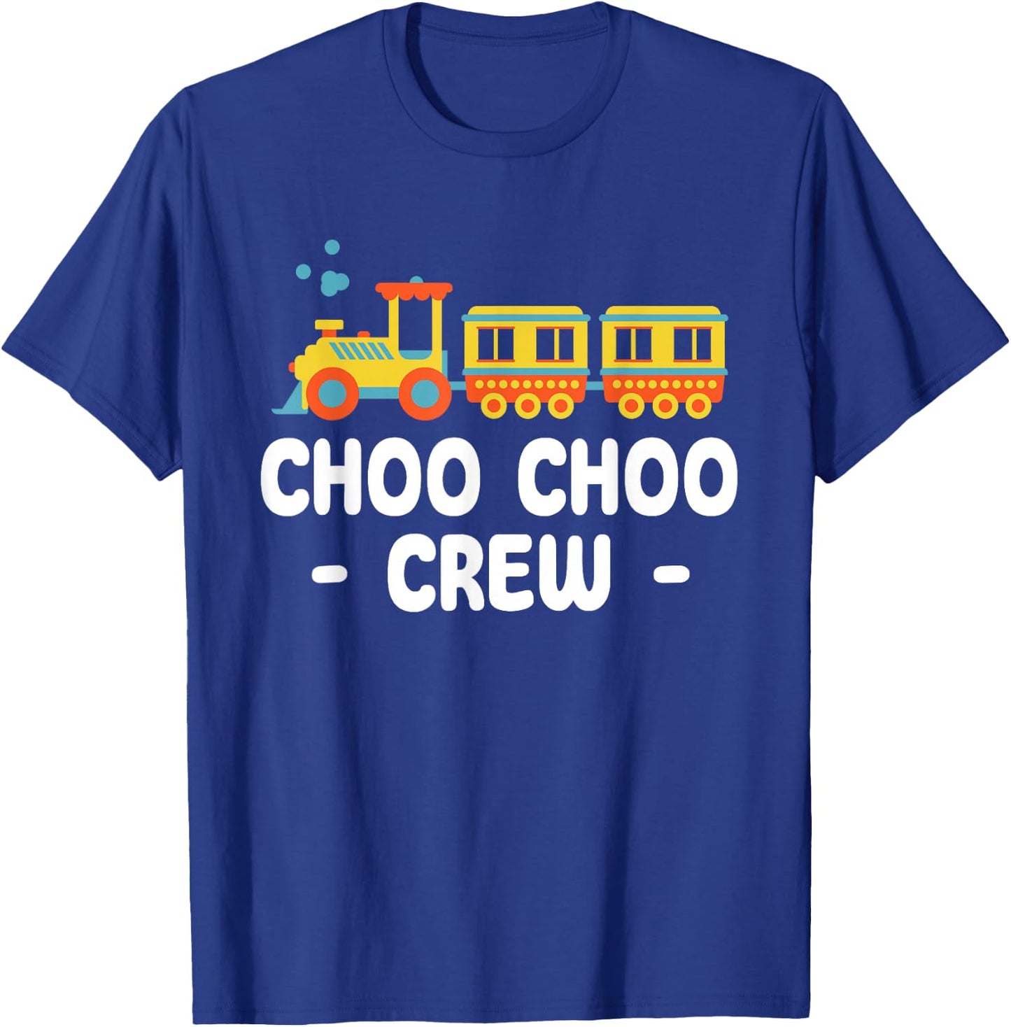 Choo Choo Crew Railway Train Birthday T-Shirt - T-Shirt | Royal