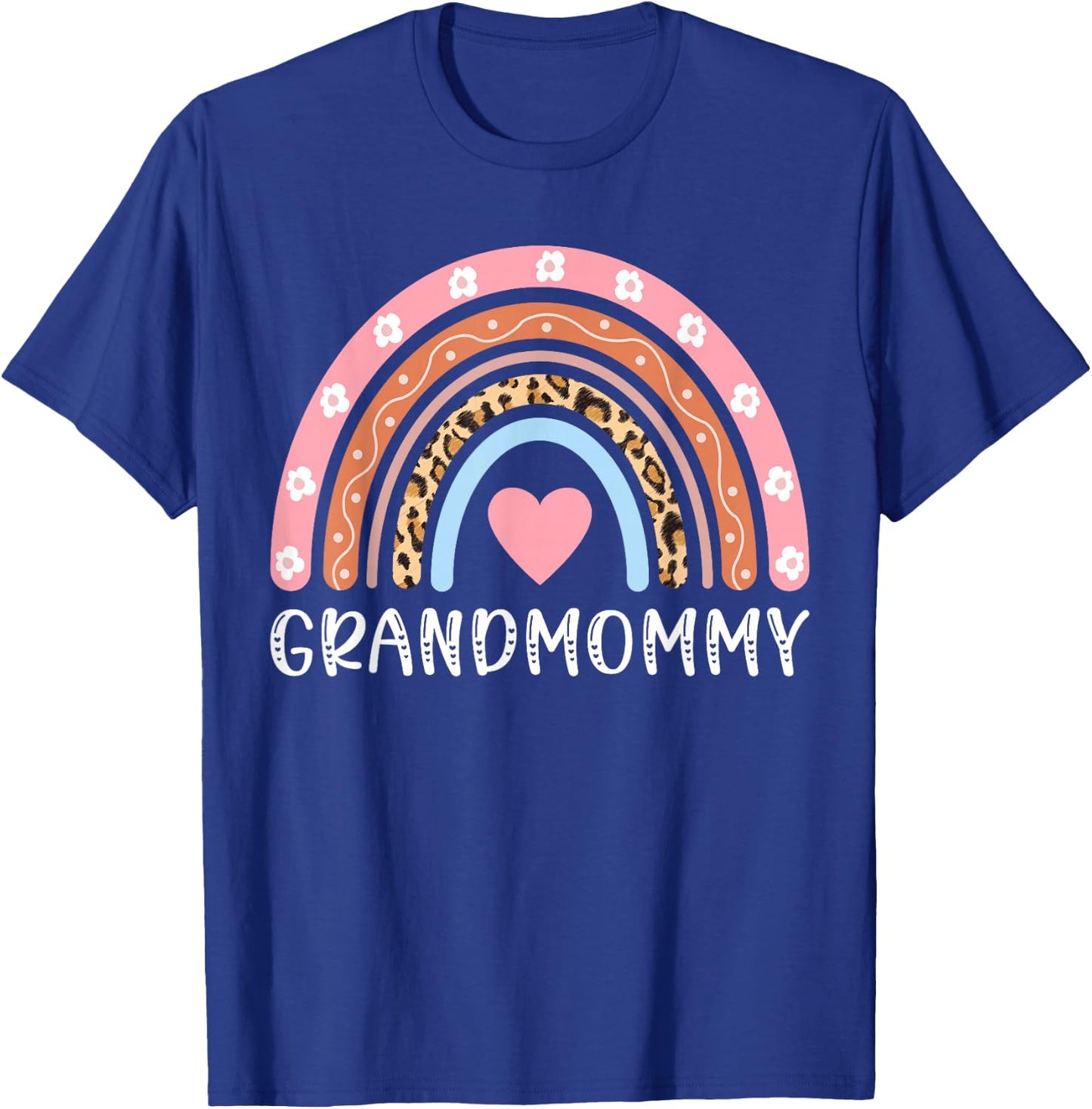 Grandmommy Grandma Rainbow Grandmommy Grandmother T-Shirt - T-Shirt | Royal