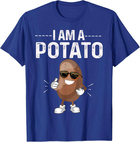 I Am A Potato Halloween Costume Funny Potato Vegetable T-Shirt - T-Shirt | Royal