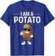 I Am A Potato Halloween Costume Funny Potato Vegetable T-Shirt - T-Shirt | Royal