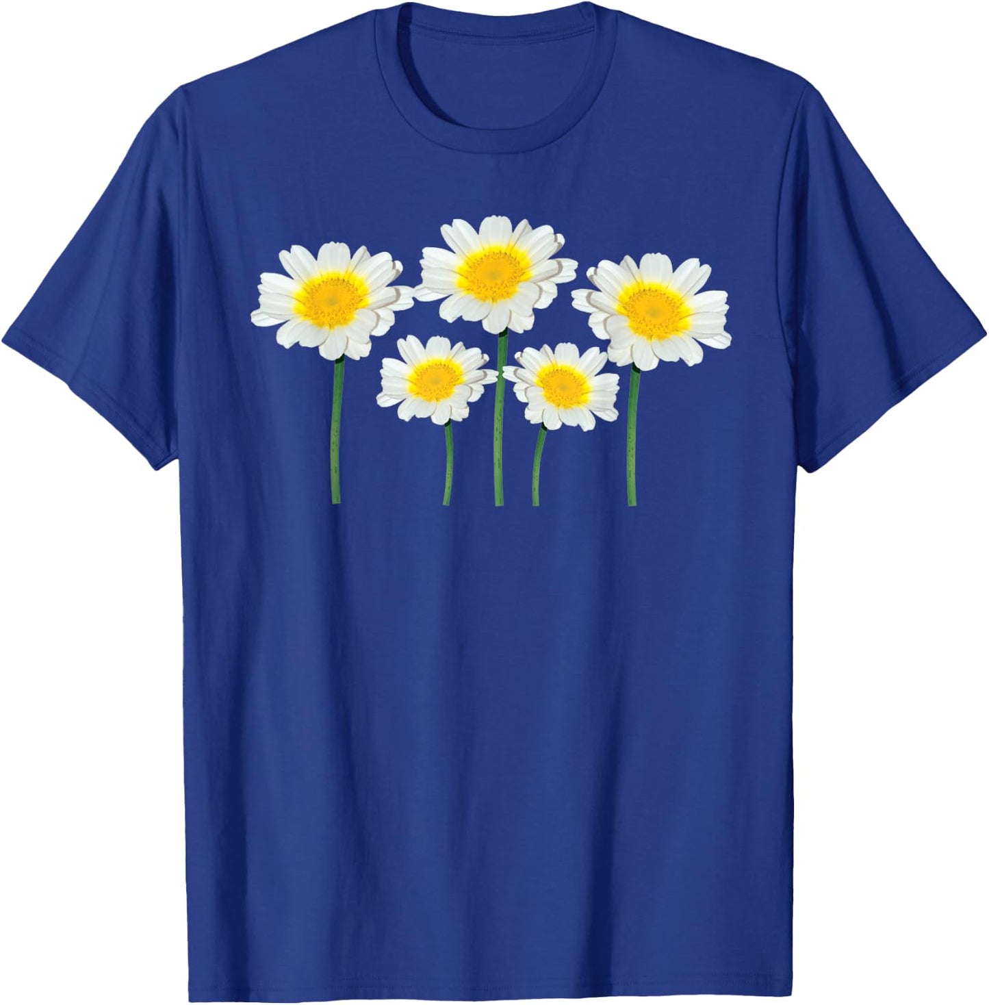 Cute Daisy Flowers Classic Wildflower White & Yellow Graphic T-Shirt - T-Shirt | Royal