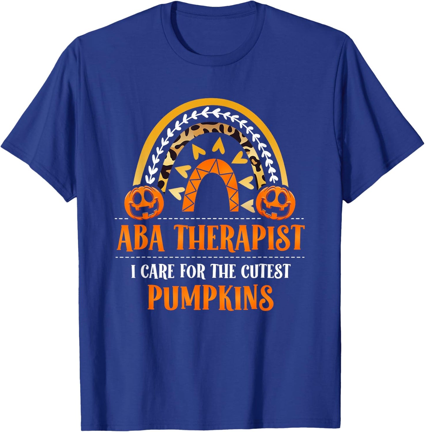 Applied Behavior Analysis Therapist Halloween ABA Therapy T-Shirt - T-Shirt | Royal