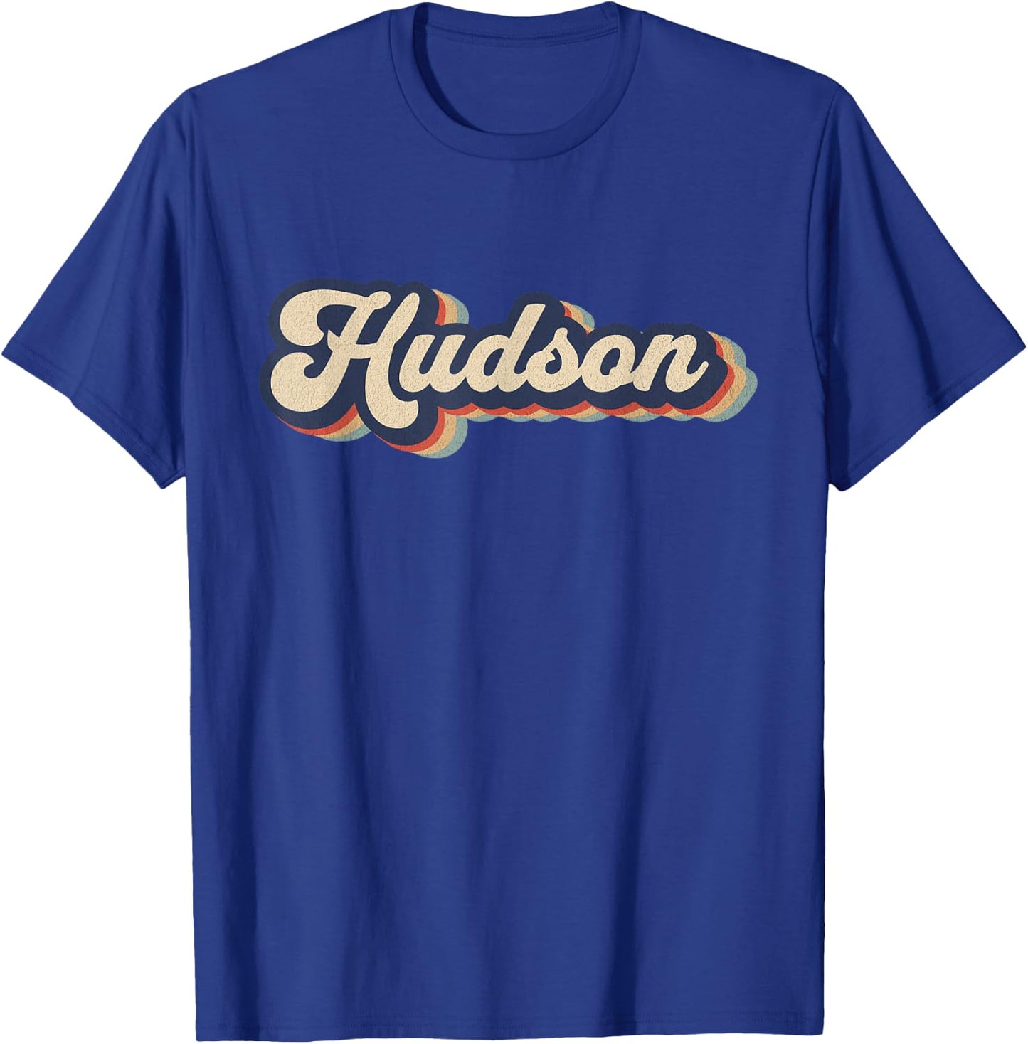 Retro Vintage Hudson Name Personalized T-Shirt - T-Shirt | Royal