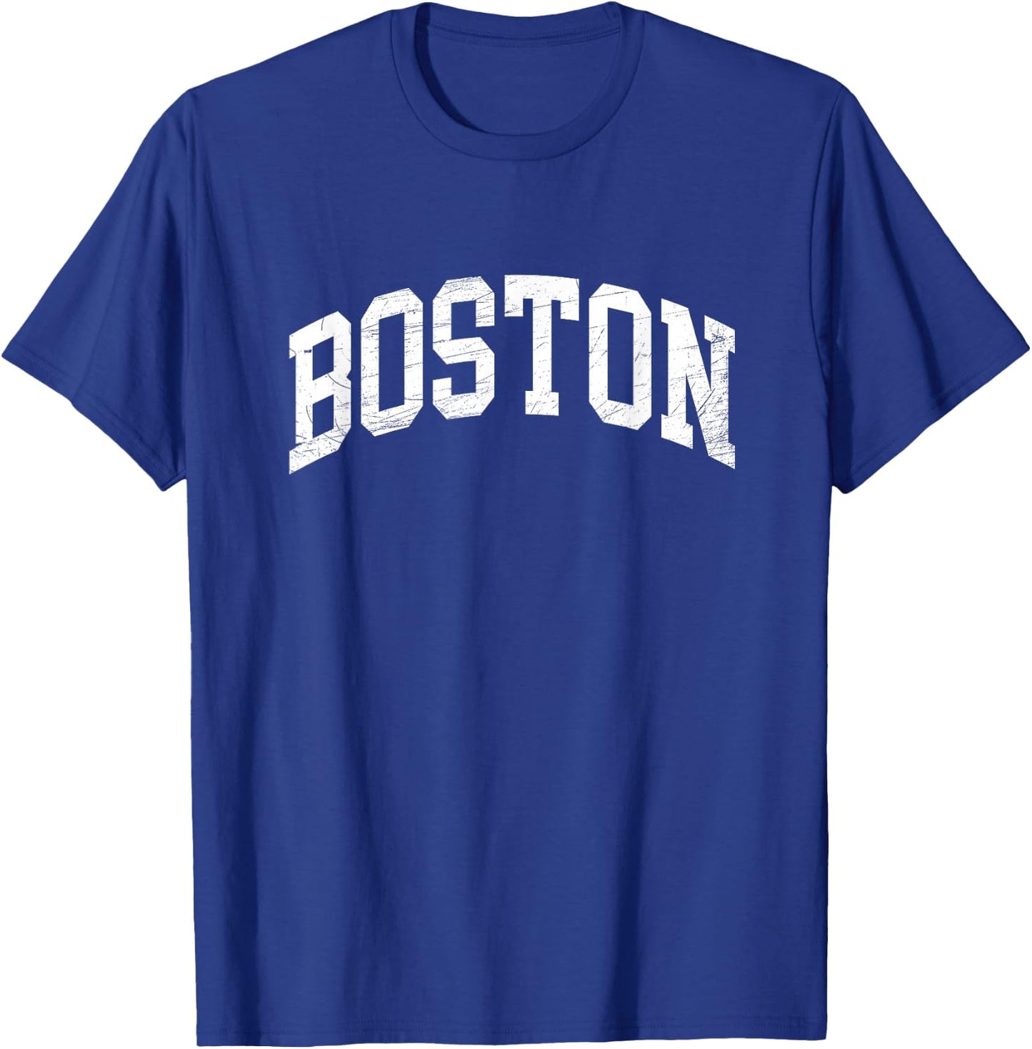 Boston - Massachusetts - Worn Style Design - Classic T-Shirt - T-Shirt | Royal
