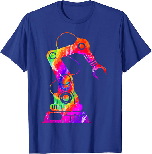 Robot Robotics Engineer Tie Dye 80s 90s T-Shirt - T-Shirt | Royal