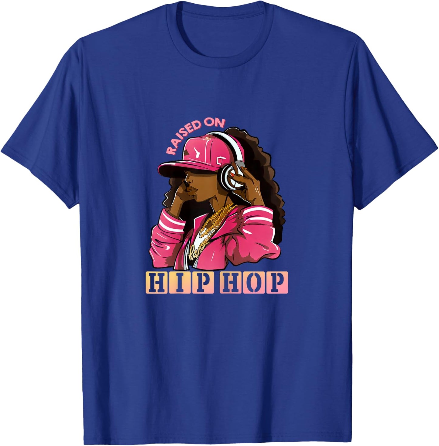 RAISED ON HIP HOP Fashion Old School Hip Hop T-Shirt - T-Shirt | Royal