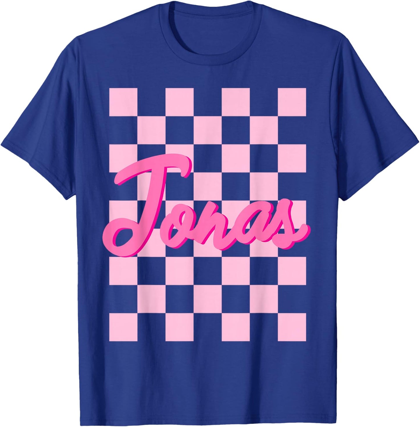 First Names Apparel Personalized Retro Jonas - -Adults, -Kids, Black, Small T-Shirt - T-Shirt | Royal