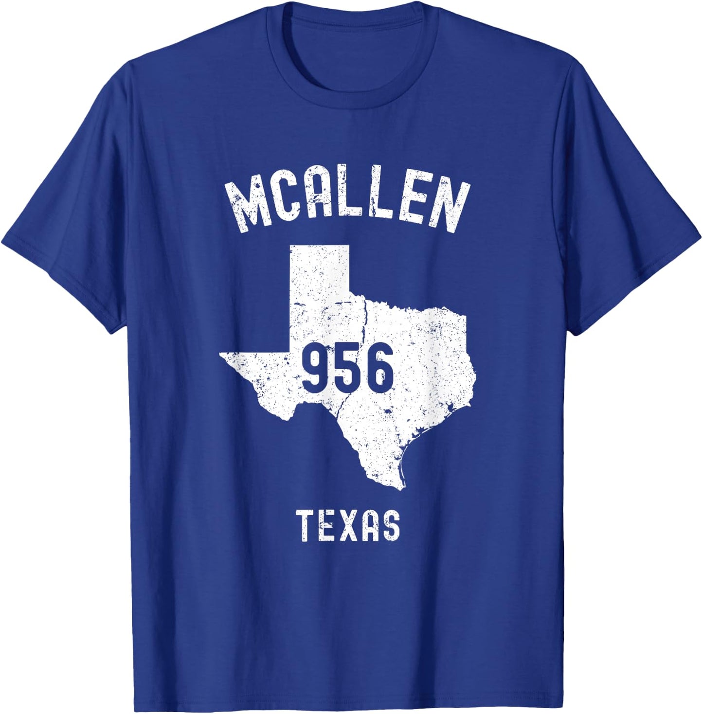 McAllen Texas TX 956 Vintage Athletic Style T-Shirt - T-Shirt | Royal