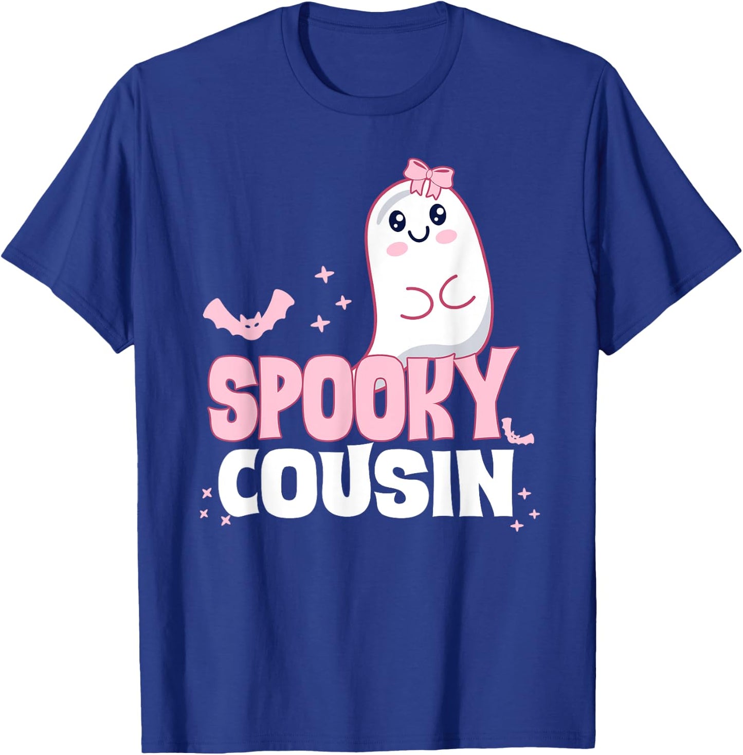 Spooky Cousin Family Cute Pink White Ghost Boo Halloween T-Shirt - T-Shirt | Royal
