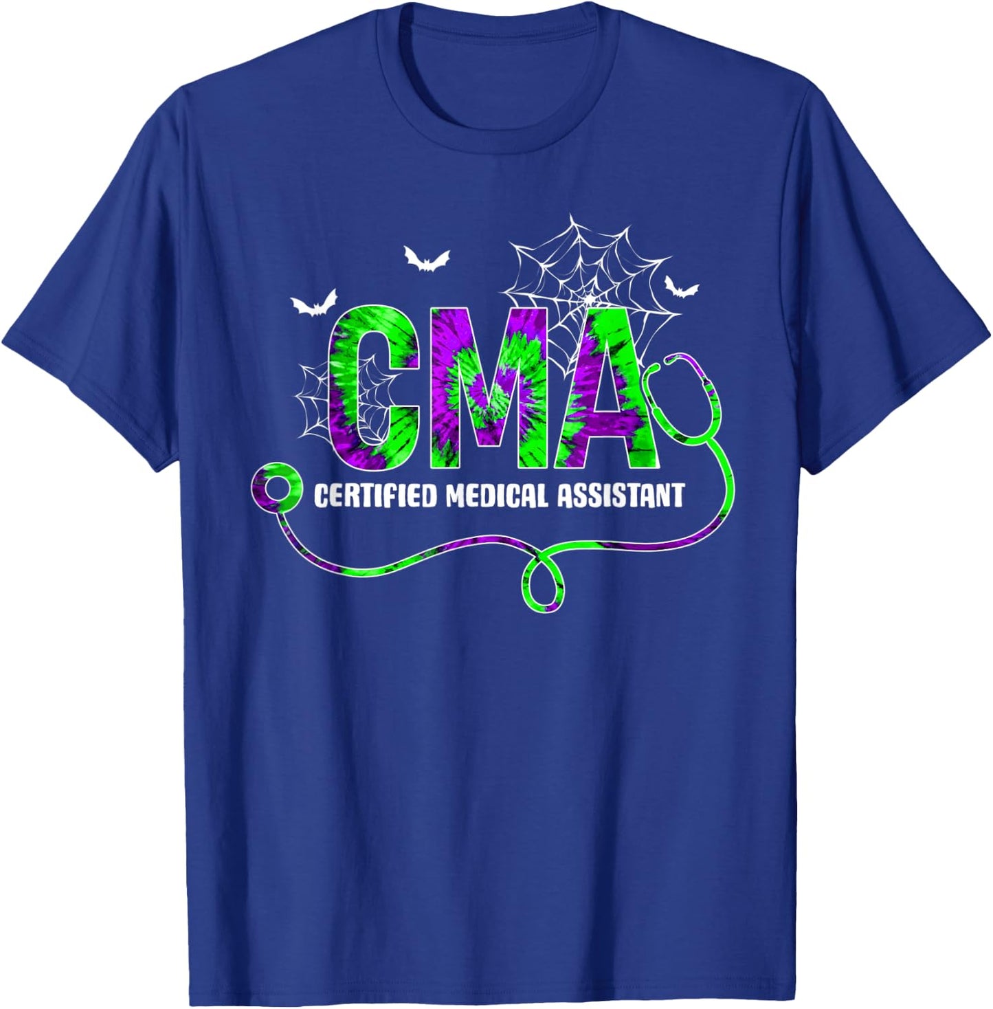 Tie Dye CMA Spider Spooky Halloween Costumes T-Shirt - T-Shirt | Royal