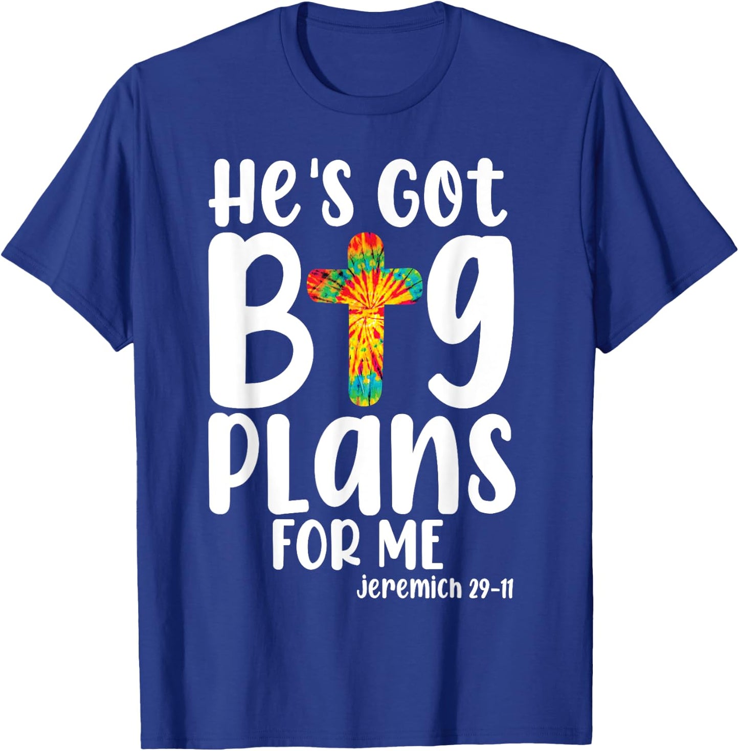 He's Got Big-Plans For Me Christian Bible Verse Kids Boys T-Shirt - T-Shirt | Royal
