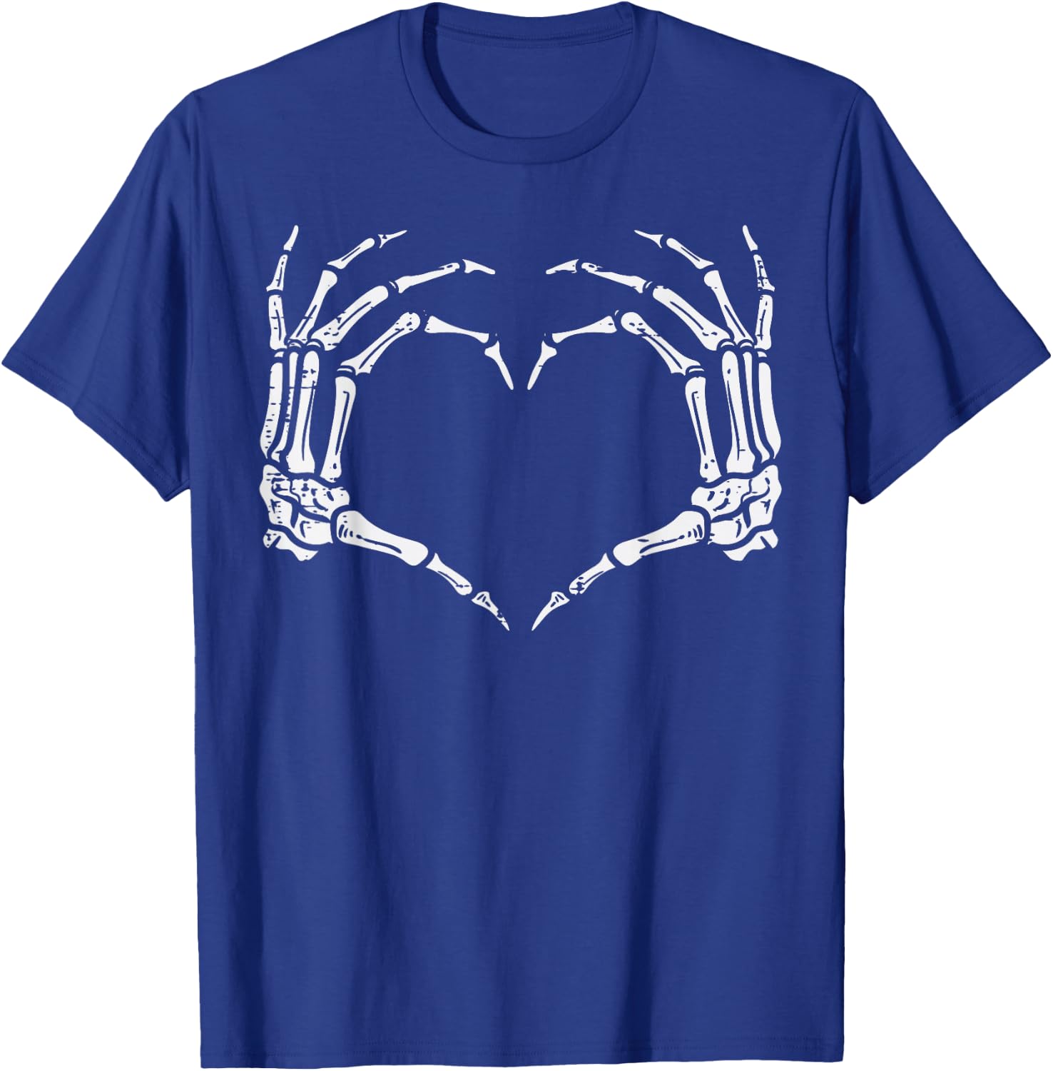 Skeleton Hands Heart Sign Retro Halloween Costume Women Girl T-Shirt - T-Shirt | Royal