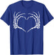 Skeleton Hands Heart Sign Retro Halloween Costume Women Girl T-Shirt - T-Shirt | Royal