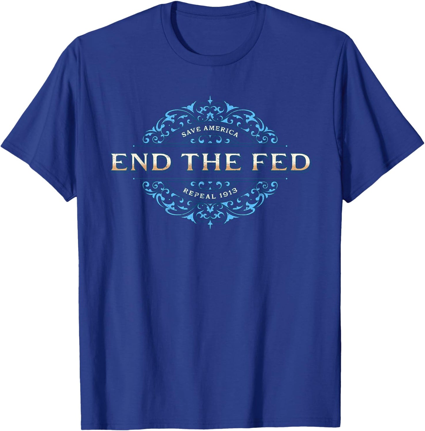 Lorch Street End The Fed , -Adults, Black, Small, Short Sleeve T-Shirt - T-Shirt | Royal