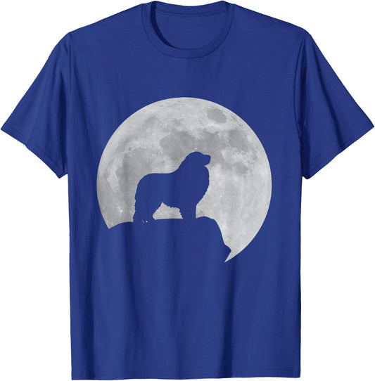 Moon And Dog Silhouette - Patou Great Pyrenees Women T-Shirt - T-Shirt | Royal