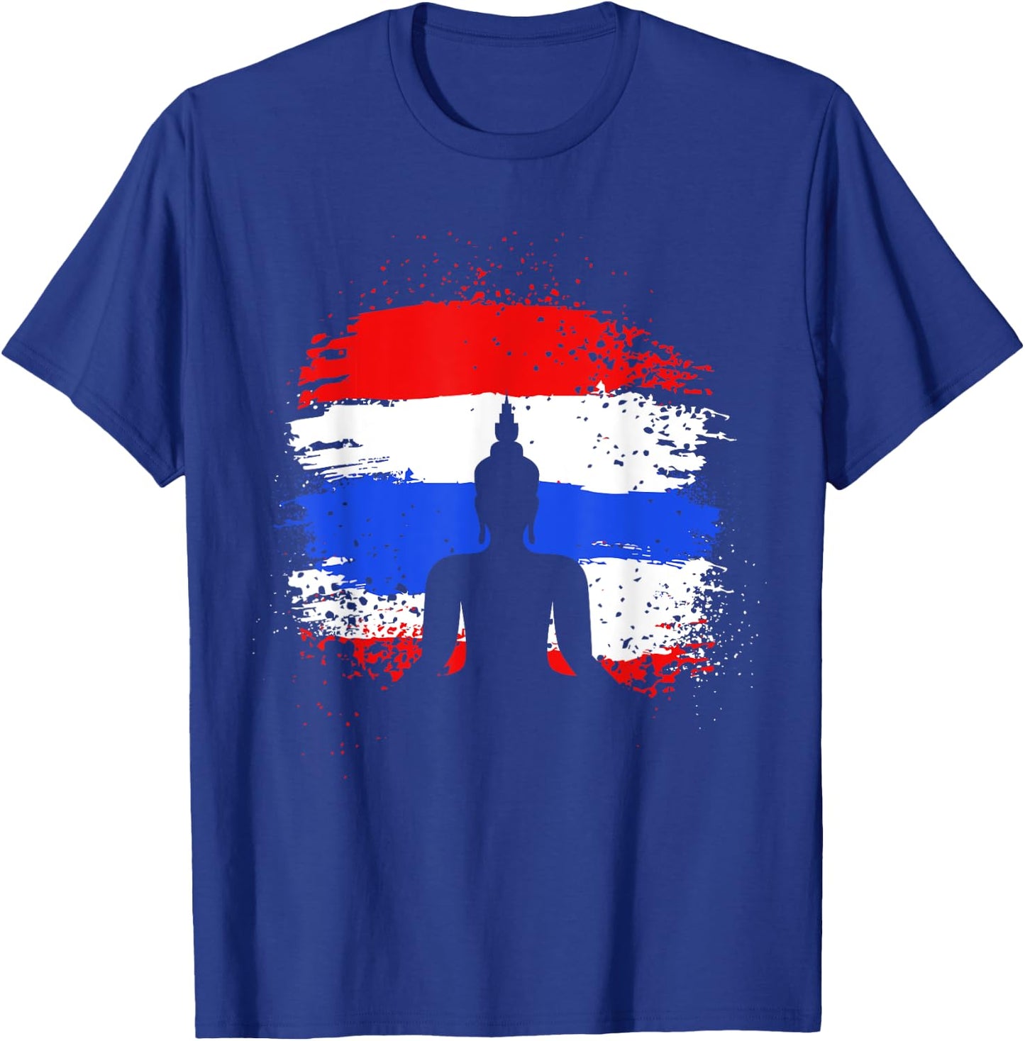 Retro Vacation Thai Buddha Thailand Flag T-Shirt - T-Shirt | Royal