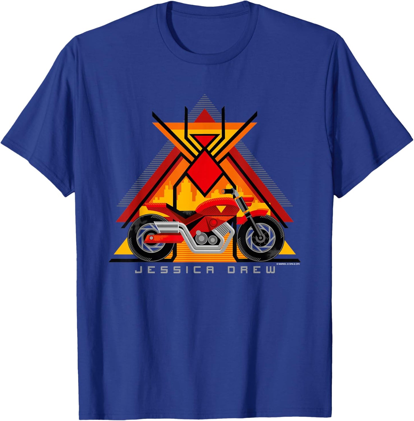 Marvel Spider-Man: Across the Spider-Verse Jessica Drew Bike T-Shirt - T-Shirt | Royal