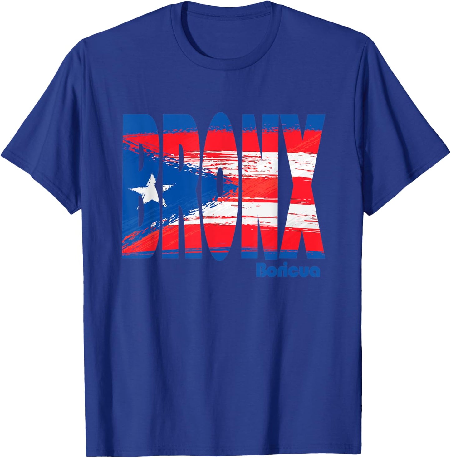 Boricua Roots Puerto Rico Pride PR Bronx Puerto Rico Flag T-Shirt - T-Shirt | Royal