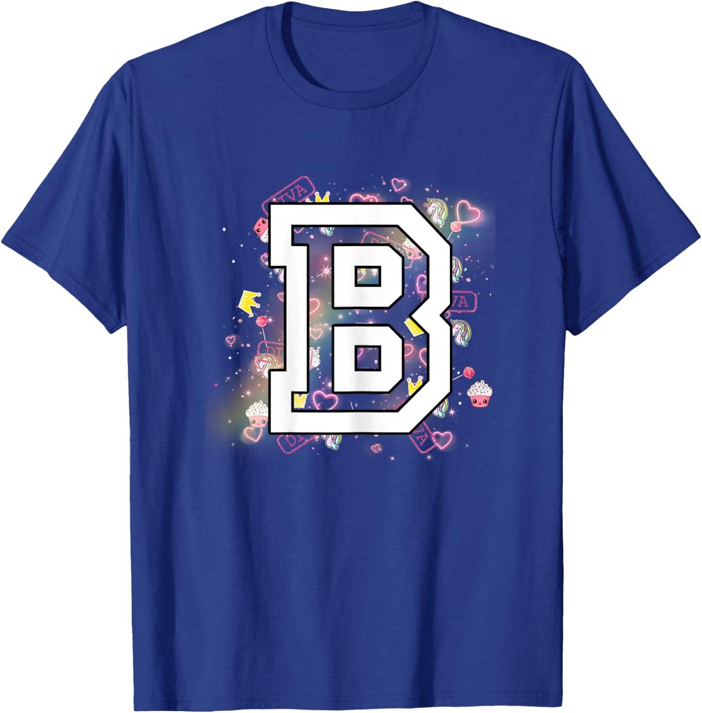 Kids Letter B Clothing For a Girl Who's Name Starts With B T-Shirt - T-Shirt | Royal