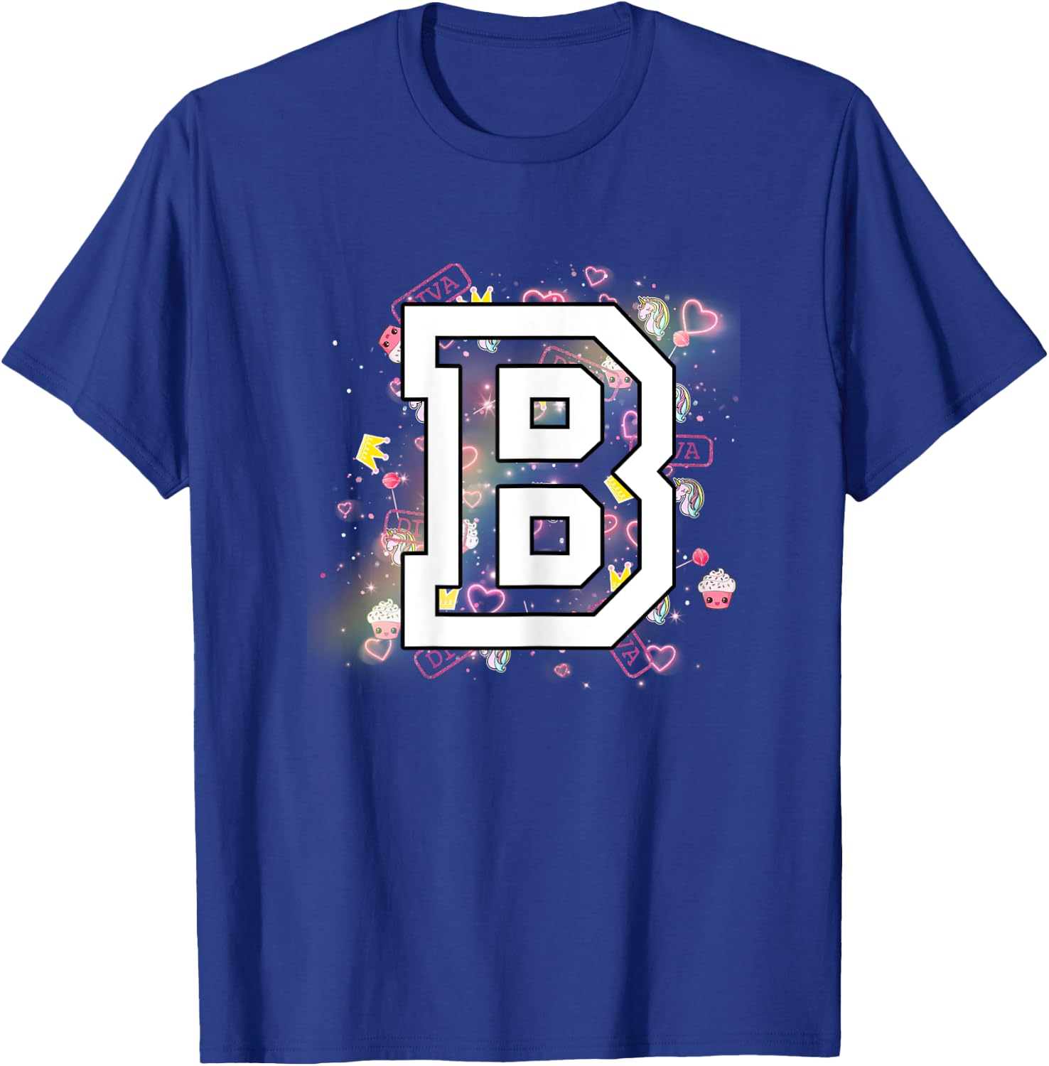 Kids Letter B Clothing For a Girl Who's Name Starts With B T-Shirt - T-Shirt | Royal