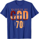 Blessed By God For 70 Years 70th Birthday Religious Theme T-Shirt - T-Shirt | Royal