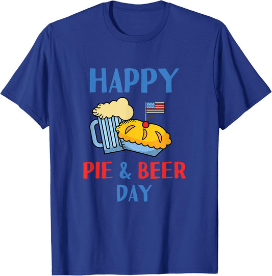 Pioneer Day Happy Pie and Beer Day Salt Lake City Utah Cute T-Shirt - T-Shirt | Royal