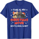 French Bulldog Christmas Movie Watching Men Women Kids T-Shirt - T-Shirt | Royal