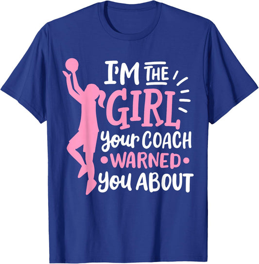 Basketball Girl T-Shirt - T-Shirt | Royal