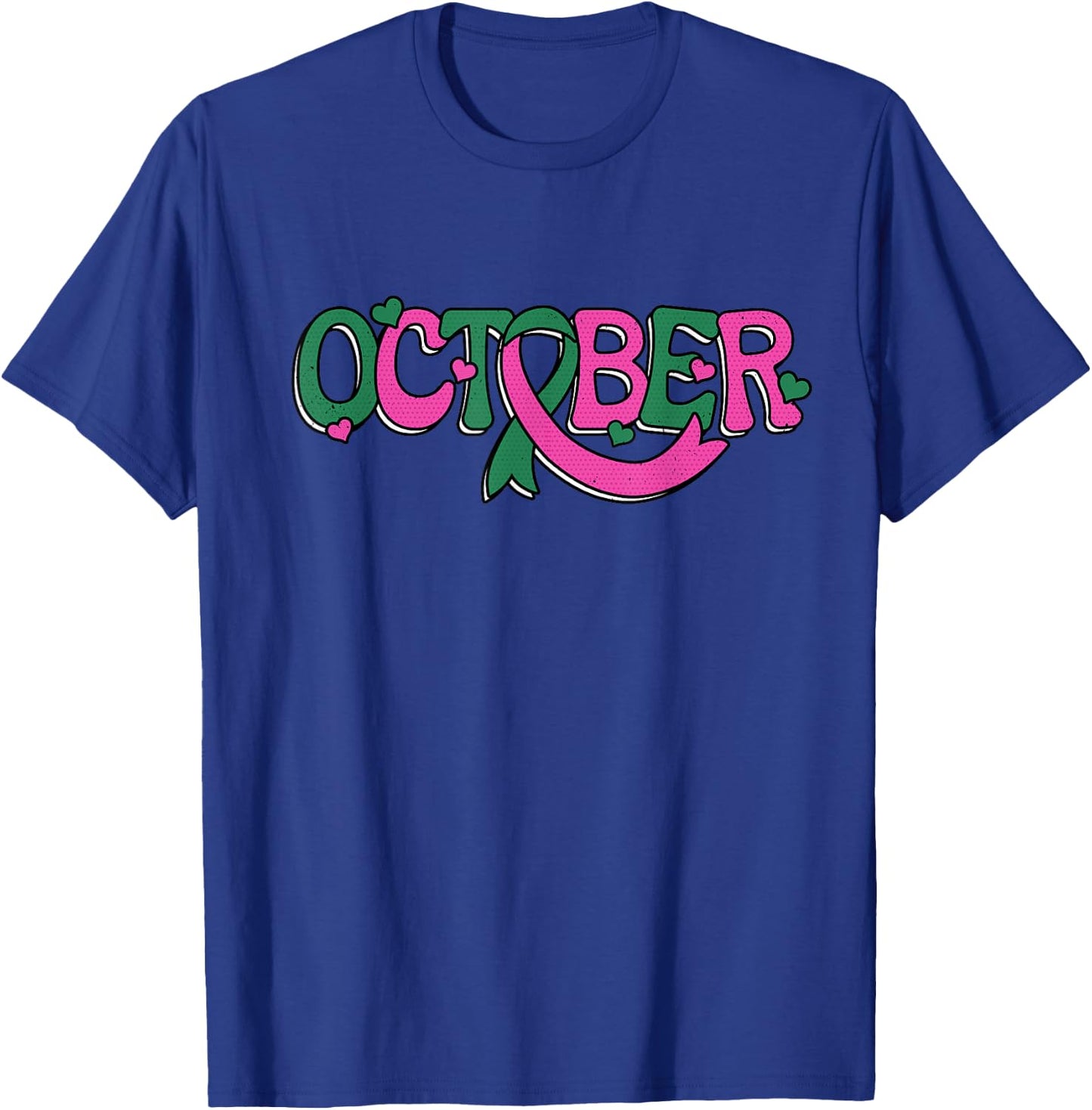 Liver and Breast Cancer Ribbon October Cancer Awareness T-Shirt - T-Shirt | Royal