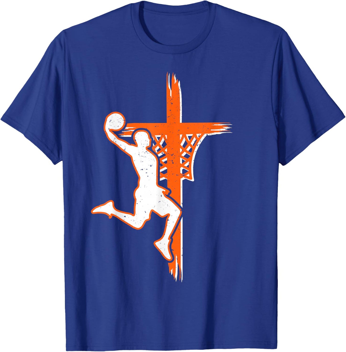 Christian basketball jesus christ basketball religious funny T-Shirt - T-Shirt | Royal