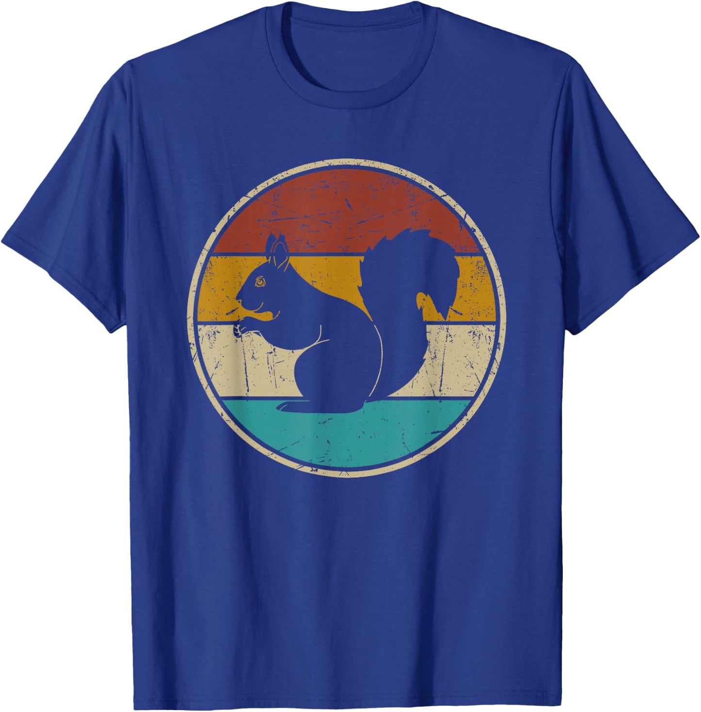 Squirrel Retro Vintage Men Women Kids Boys Girls Funny T-Shirt - T-Shirt | Royal