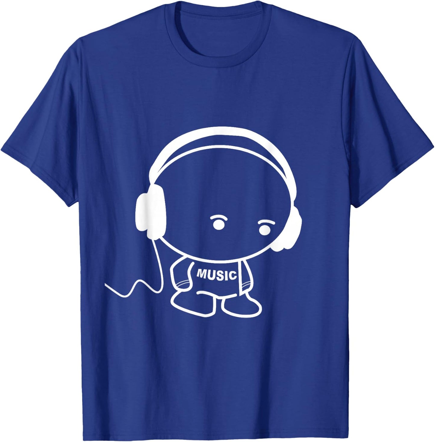 Musicman with headset stick figure design T-Shirt - T-Shirt | Royal