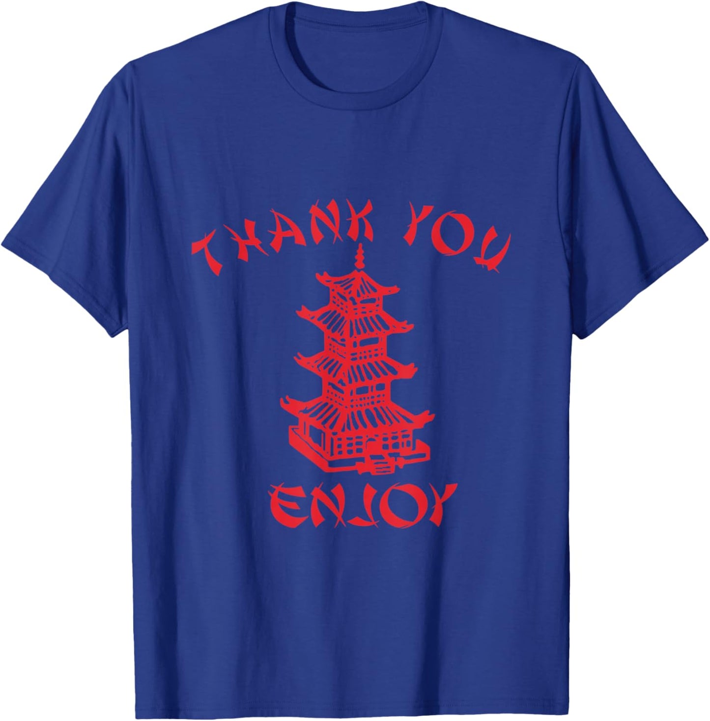 Chinese Takeaway Food Thank You Enjoy Funny Asian Small T-Shirt - T-Shirt | Royal