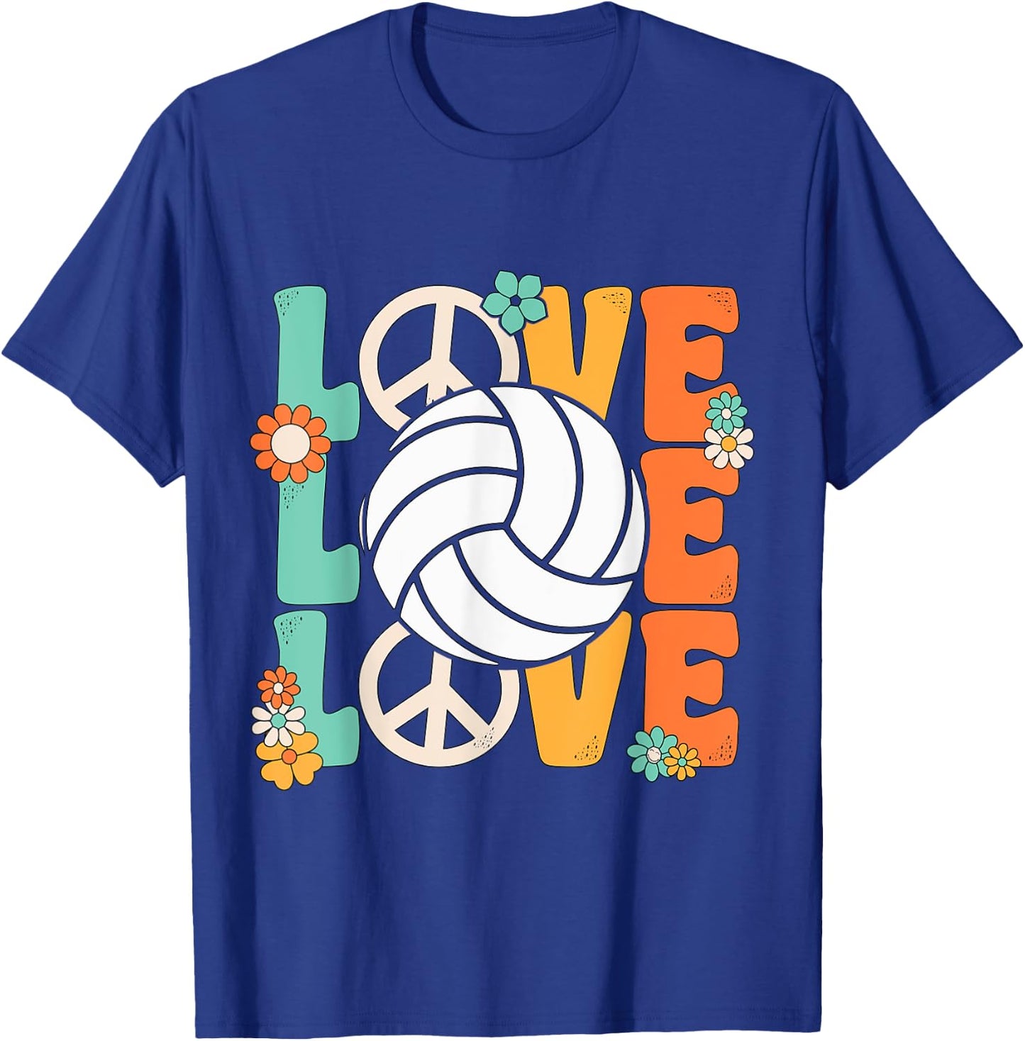 Volleyball Love For Teen Girls Women Cute Volleyball Lovers T-Shirt - T-Shirt | Royal