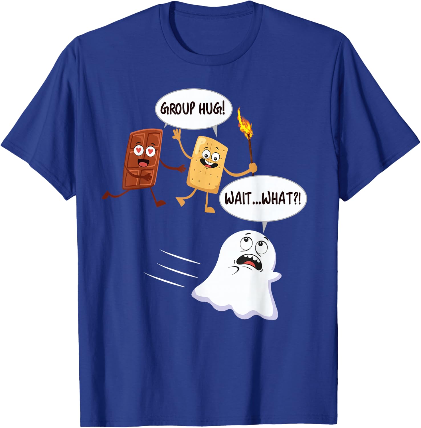 Funny Halloween Camping Smores S'mores Marshmallow Ghost T-Shirt - T-Shirt | Royal