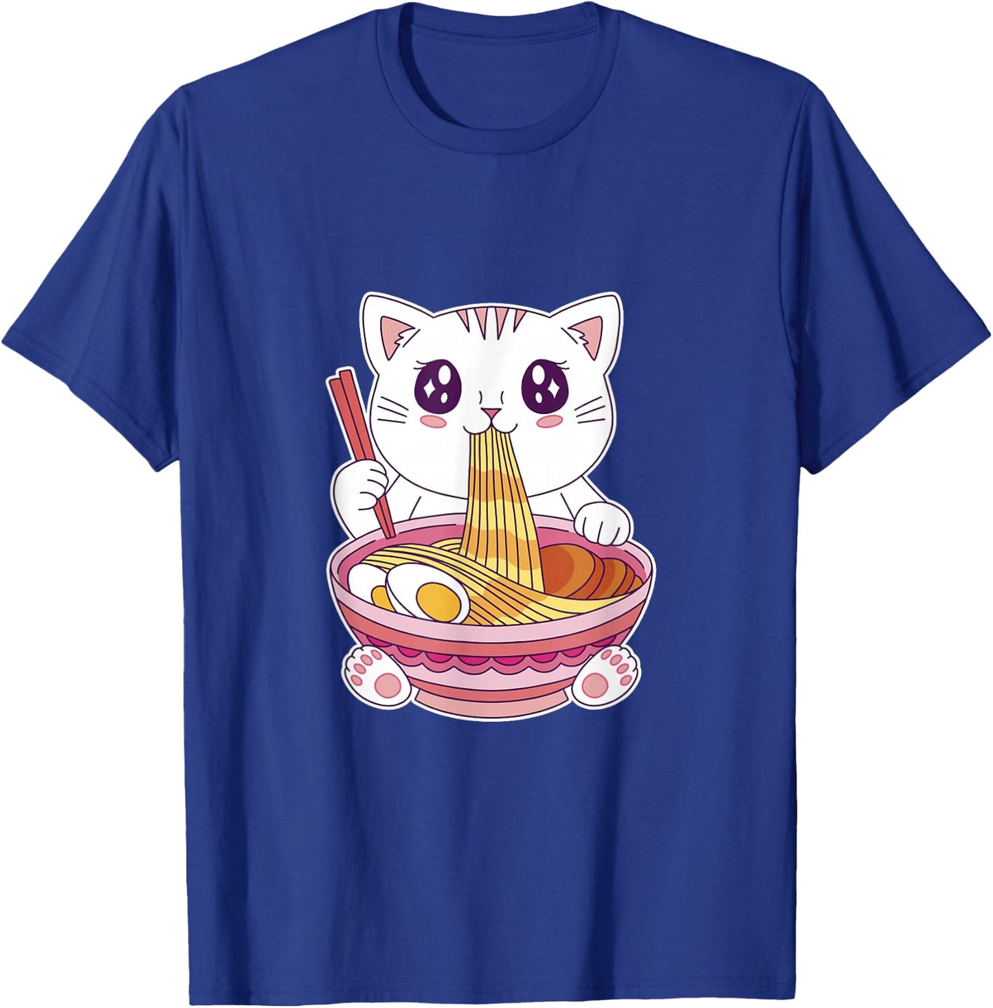 Kawaii Cat Ramen T-Shirt - T-Shirt | Royal