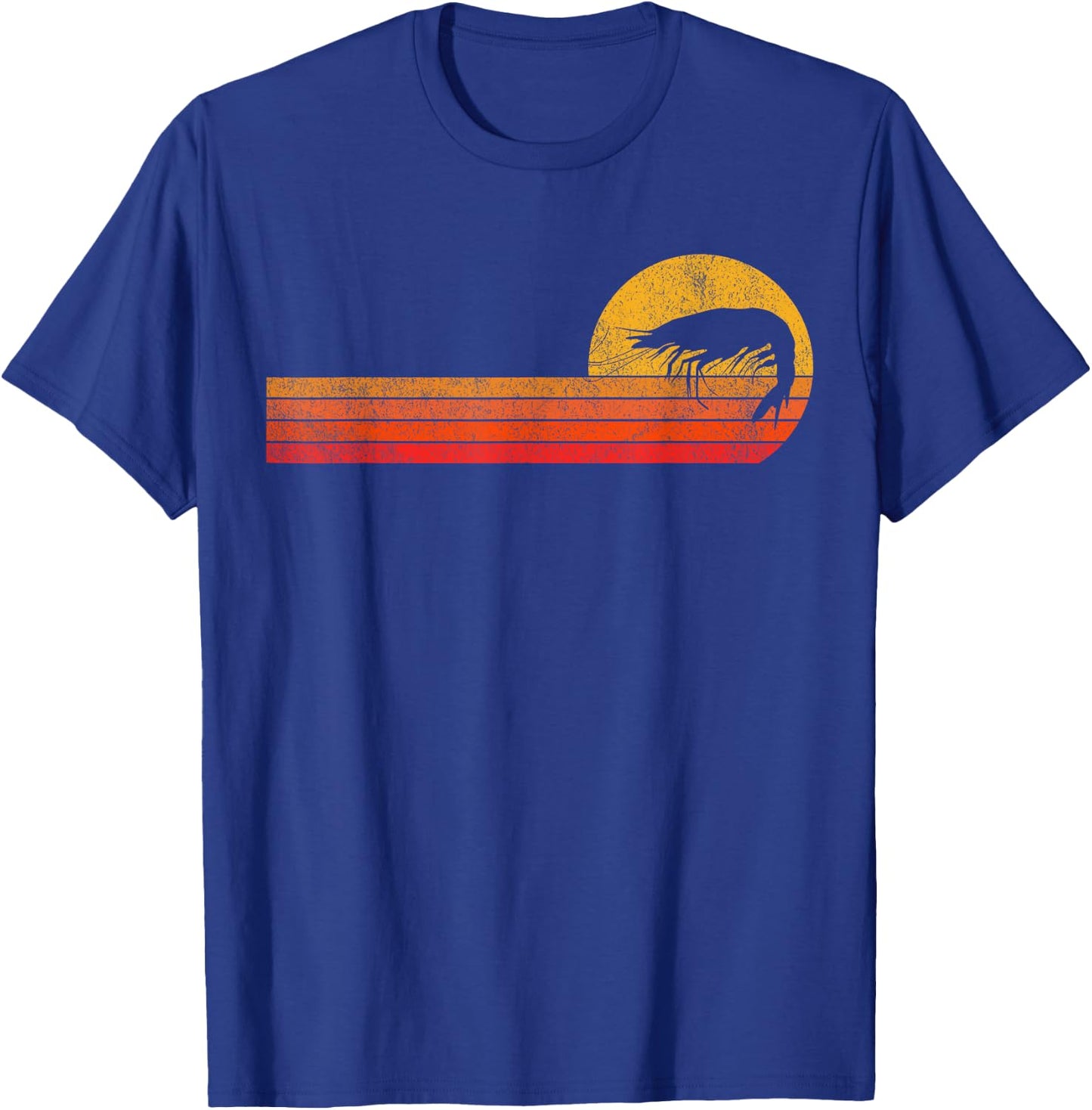 Vintage Shrimp Lover Funny Shrimp Retro T-Shirt - T-Shirt | Royal