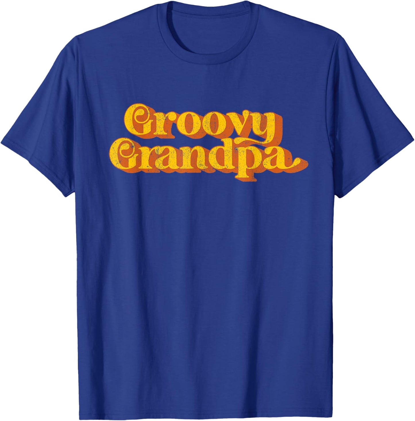 Retro Groovy Grandpa 70's Funny Disco Party Matching Costume T-Shirt - T-Shirt | Royal